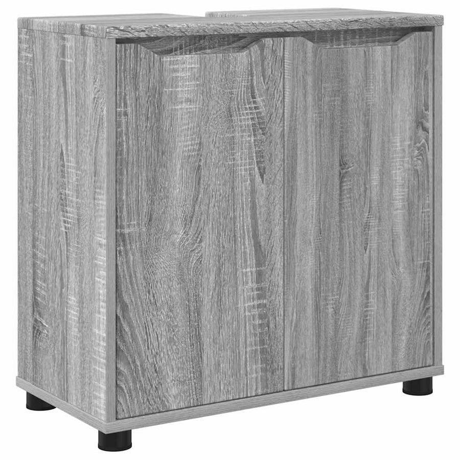 Badkamer wastafelkast Grijs Sonoma 60 x 30 x 60 cm Bewerkt hout
