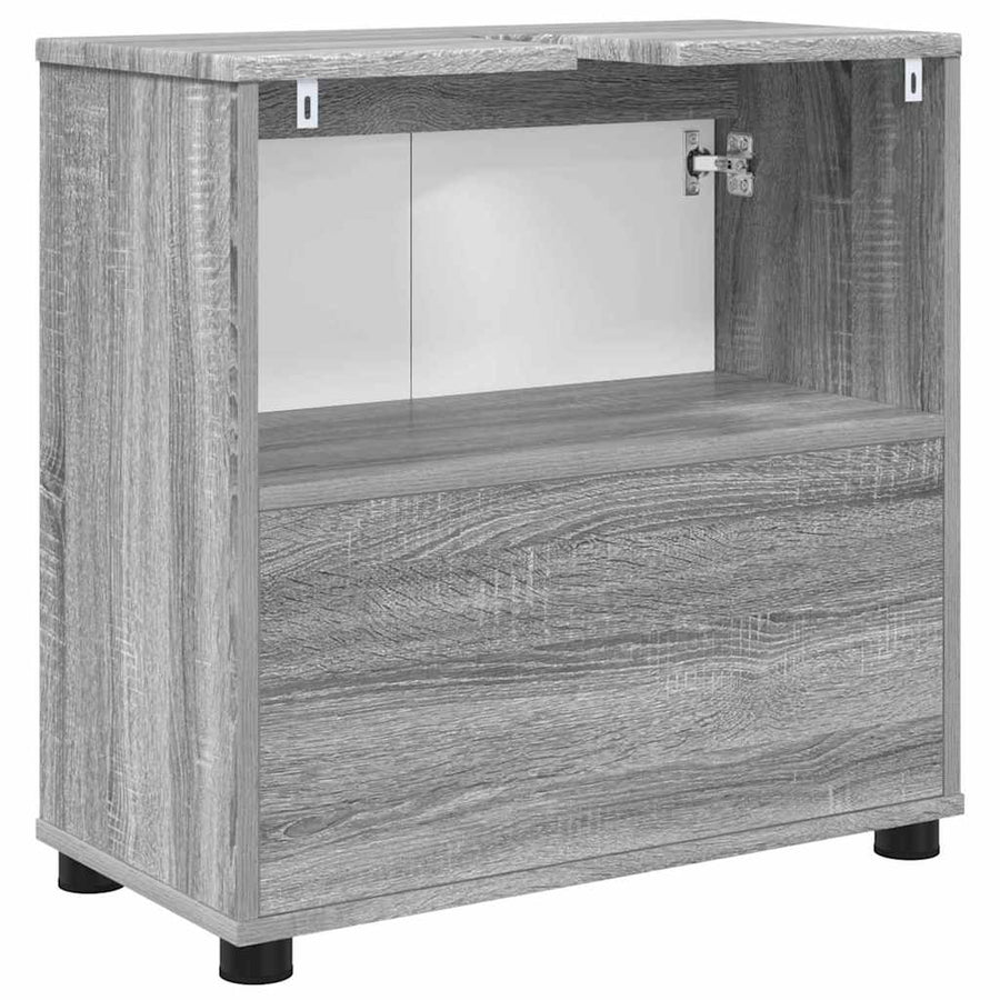 Badkamer wastafelkast Grijs Sonoma 60 x 30 x 60 cm Bewerkt hout