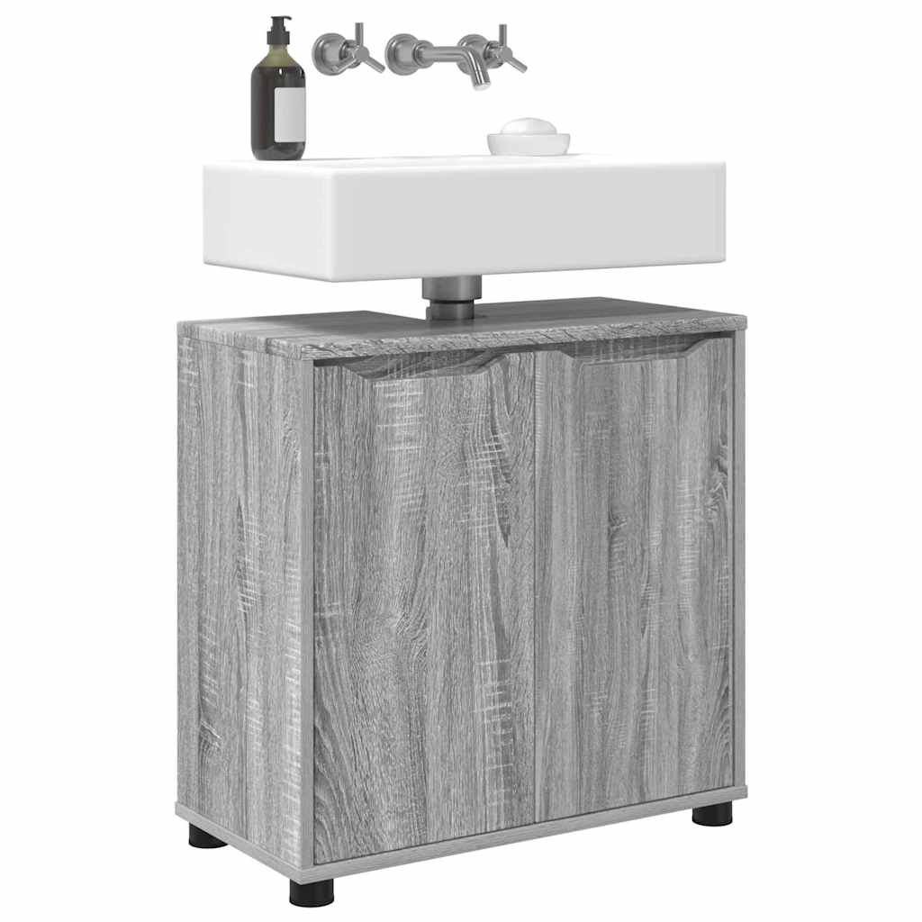 Badkamer wastafelkast Grijs Sonoma 60 x 30 x 60 cm Bewerkt hout