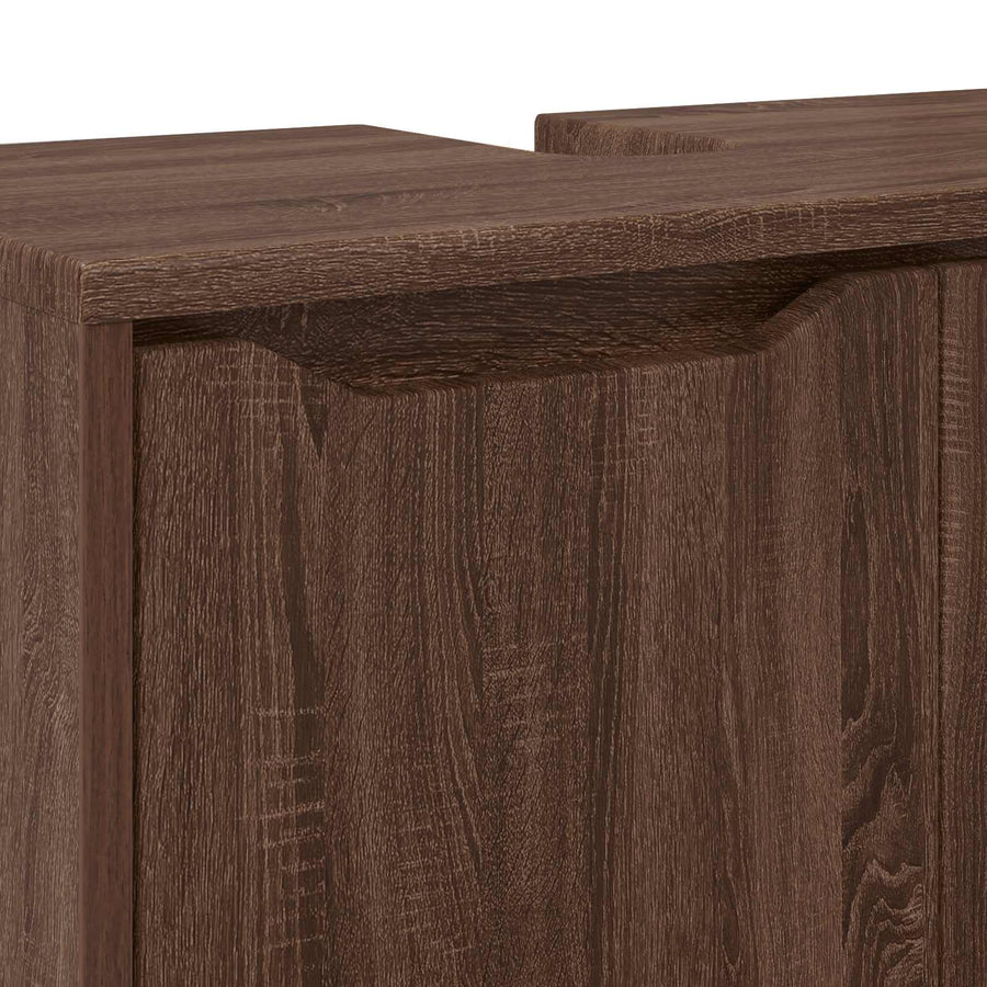 Badkamer wastafelkast Bruin Eiken 60 x 30 x 60 cm Bewerkt hout