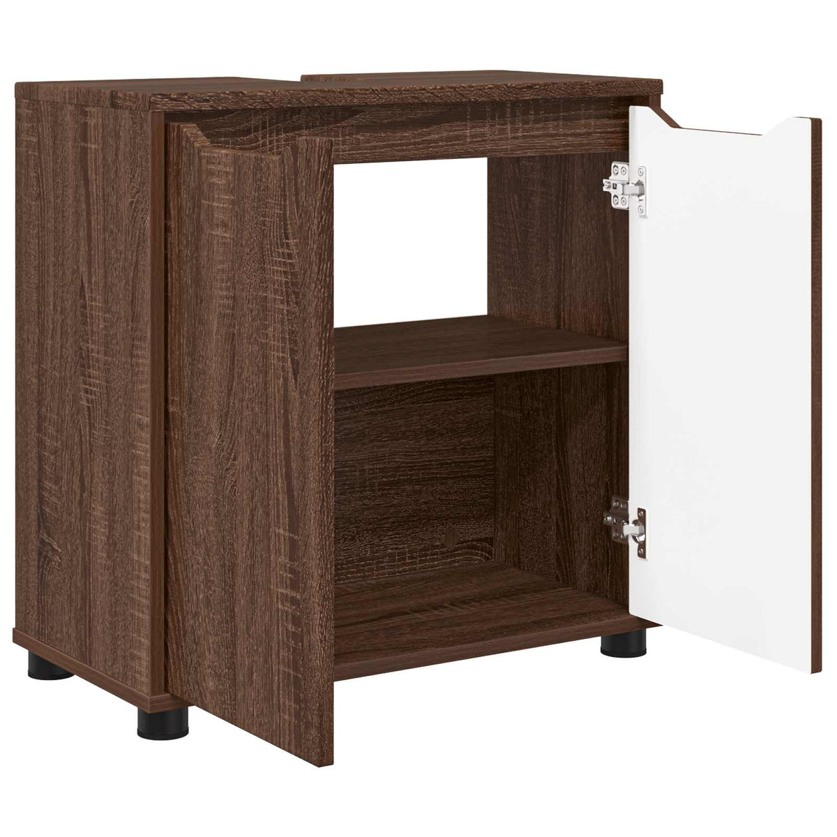 Badkamer wastafelkast Bruin Eiken 60 x 30 x 60 cm Bewerkt hout