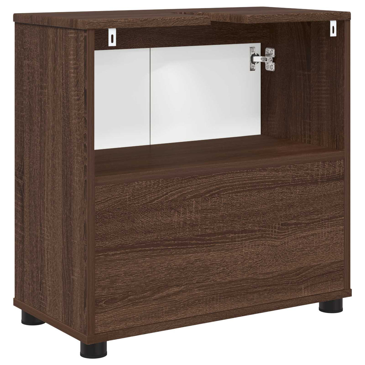 Badkamer wastafelkast Bruin Eiken 60 x 30 x 60 cm Bewerkt hout