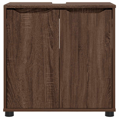 Badkamer wastafelkast Bruin Eiken 60 x 30 x 60 cm Bewerkt hout