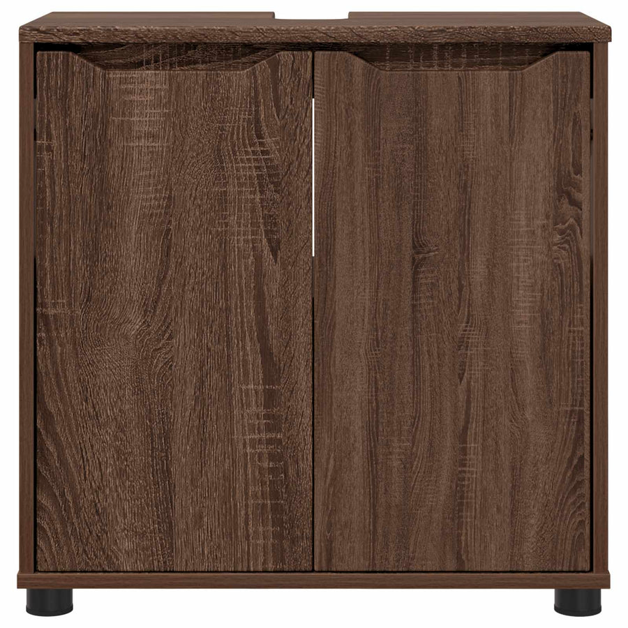 Badkamer wastafelkast Bruin Eiken 60 x 30 x 60 cm Bewerkt hout