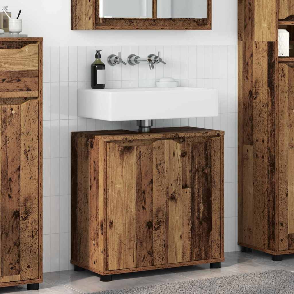 Badkamer wastafelkast Oud Hout 60 x 30 x 60 cm Bewerkt hout