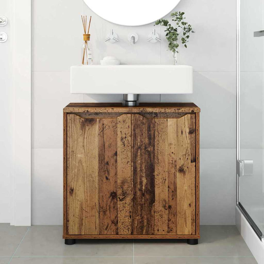 Badkamer wastafelkast Oud Hout 60 x 30 x 60 cm Bewerkt hout