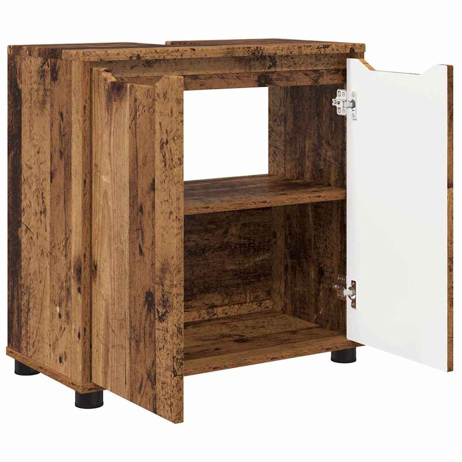 Badkamer wastafelkast Oud Hout 60 x 30 x 60 cm Bewerkt hout