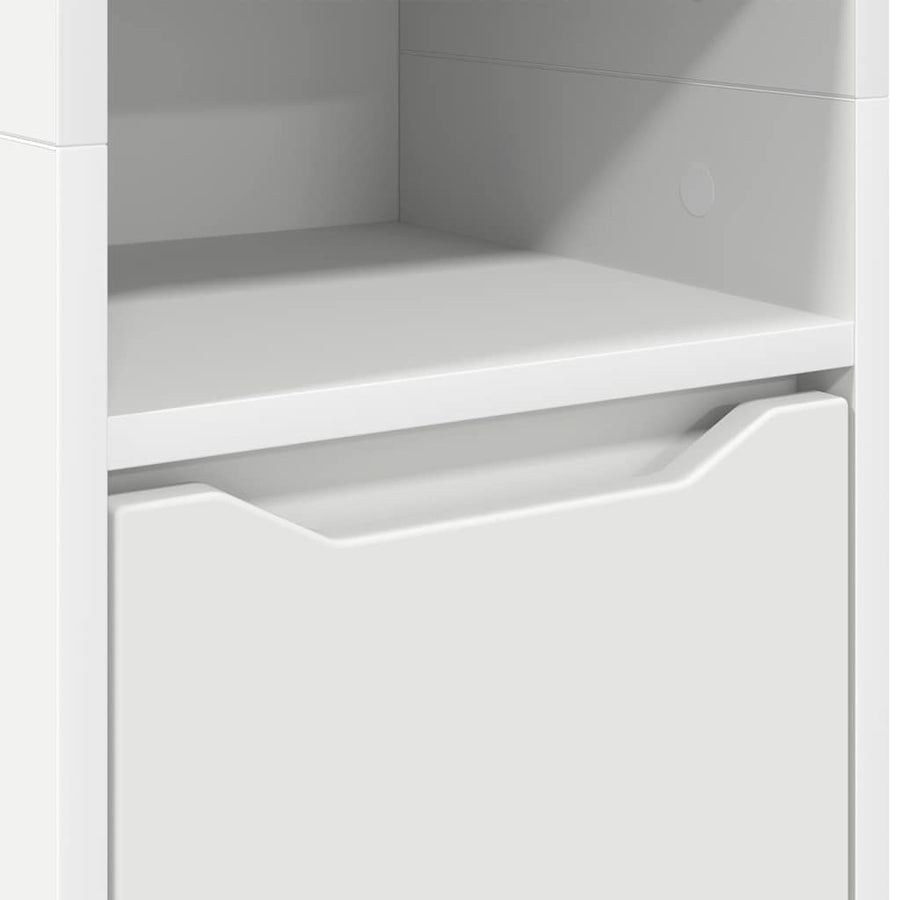 Badkamer Kast met plank Wit 30,5 x 30 x 195 cm Bewerkt hout