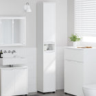 Bathroom Cabinet with Shelf White 30.5 x 30 x 195 cm Engineered wood