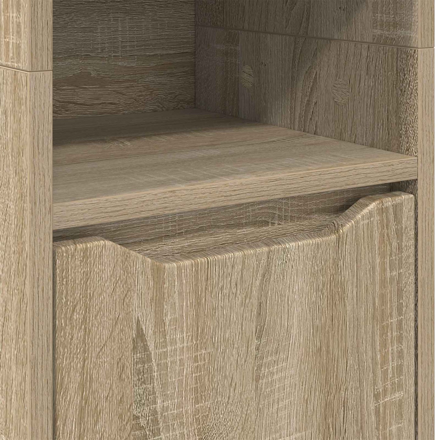 Badkamer Kast Sonoma Eiken 30,5 x 30 x 195 cm Bewerkt hout