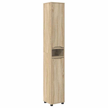 Badkamer Kast Sonoma Eiken 30,5 x 30 x 195 cm Bewerkt hout