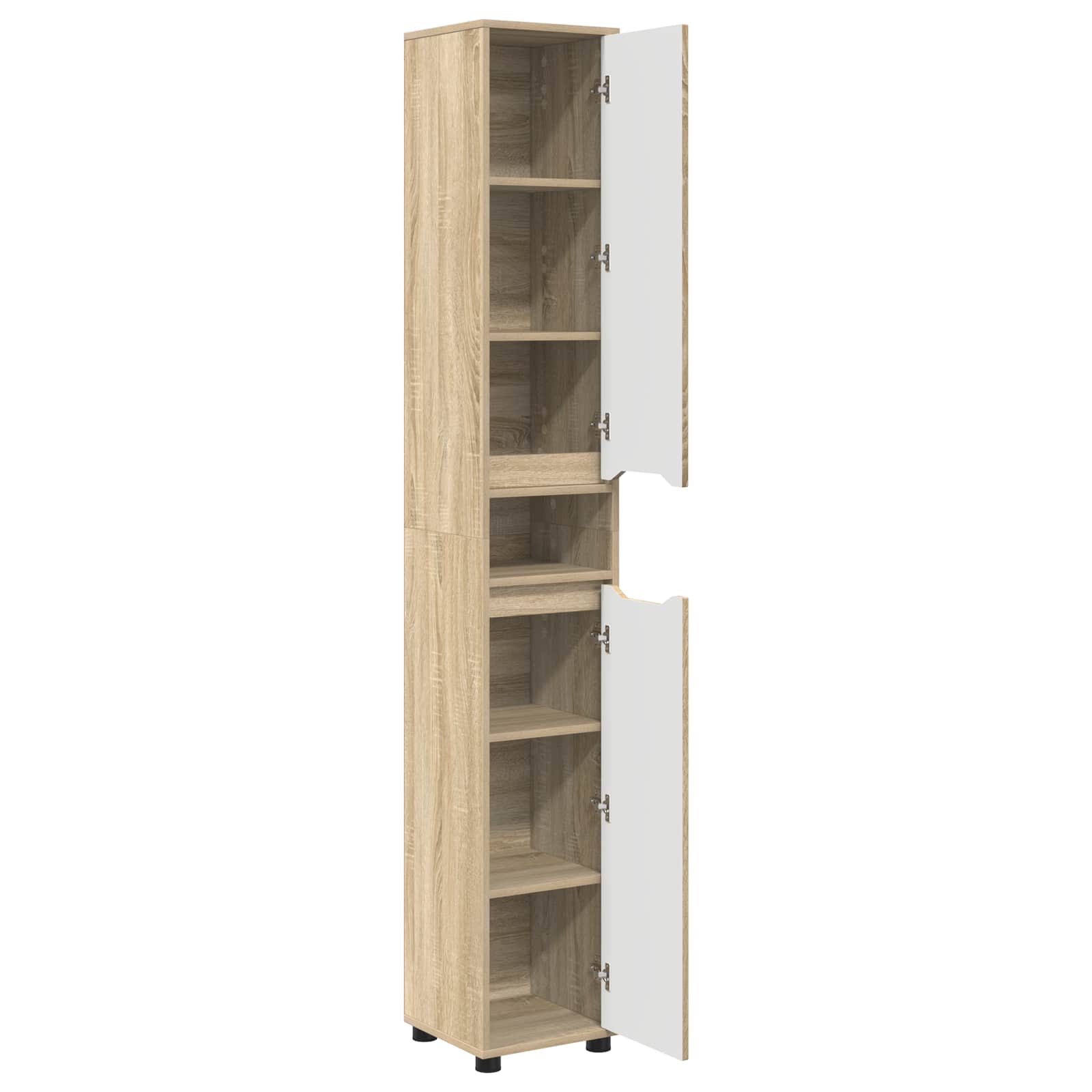 Badkamer Kast Sonoma Eiken 30,5 x 30 x 195 cm Bewerkt hout