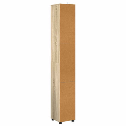 Badkamer Kast Sonoma Eiken 30,5 x 30 x 195 cm Bewerkt hout