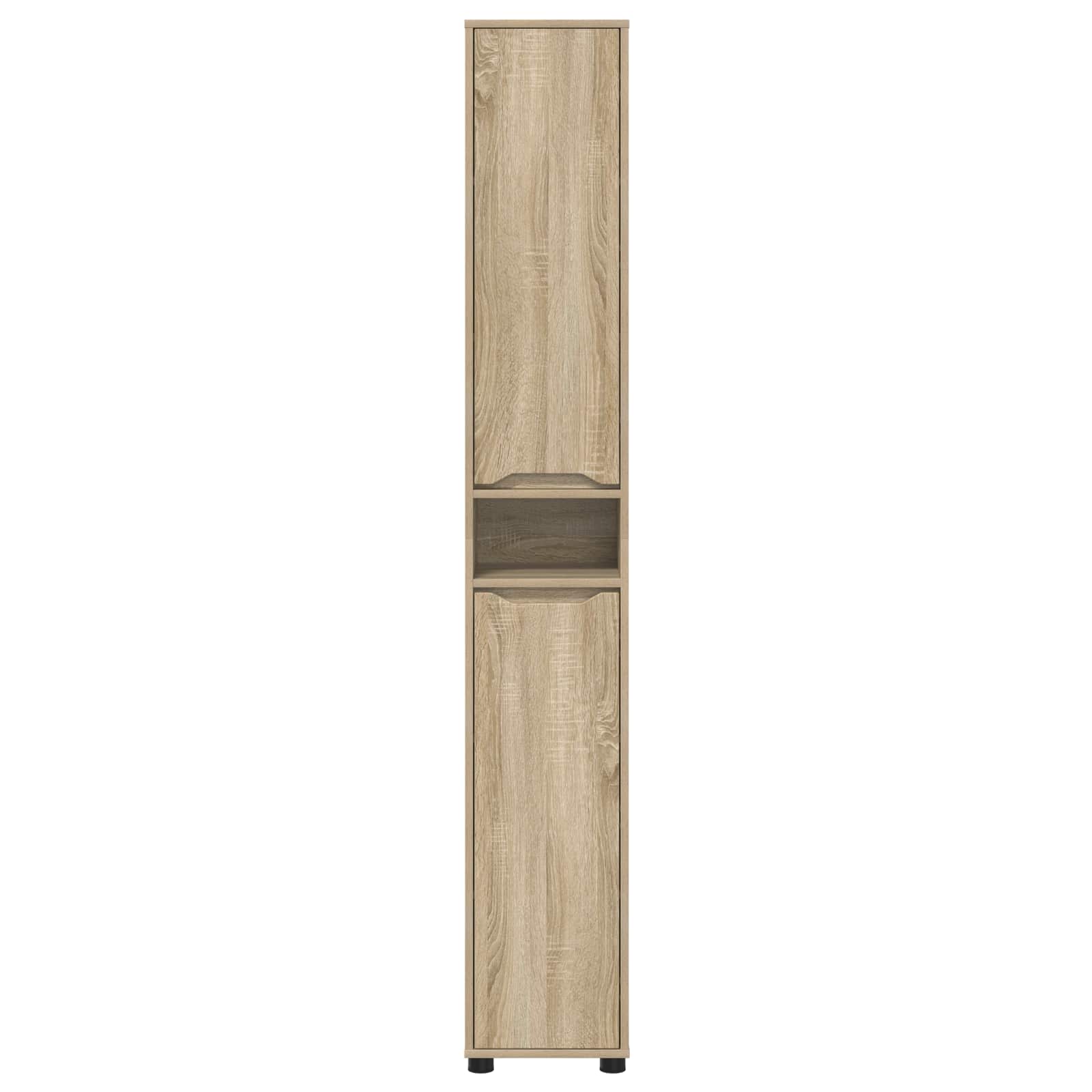 Badkamer Kast Sonoma Eiken 30,5 x 30 x 195 cm Bewerkt hout