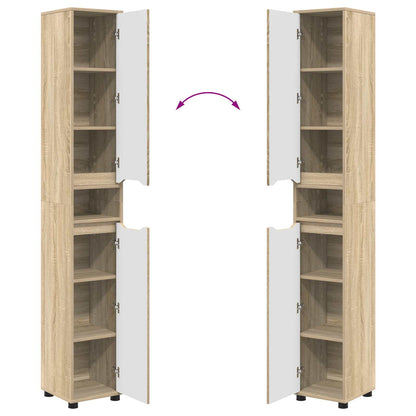 Badkamer Kast Sonoma Eiken 30,5 x 30 x 195 cm Bewerkt hout