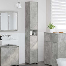 Badkamer Kast Beton Grijs 30,5 x 30 x 195 cm Bewerkt hout