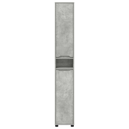 Badkamer Kast Beton Grijs 30,5 x 30 x 195 cm Bewerkt hout