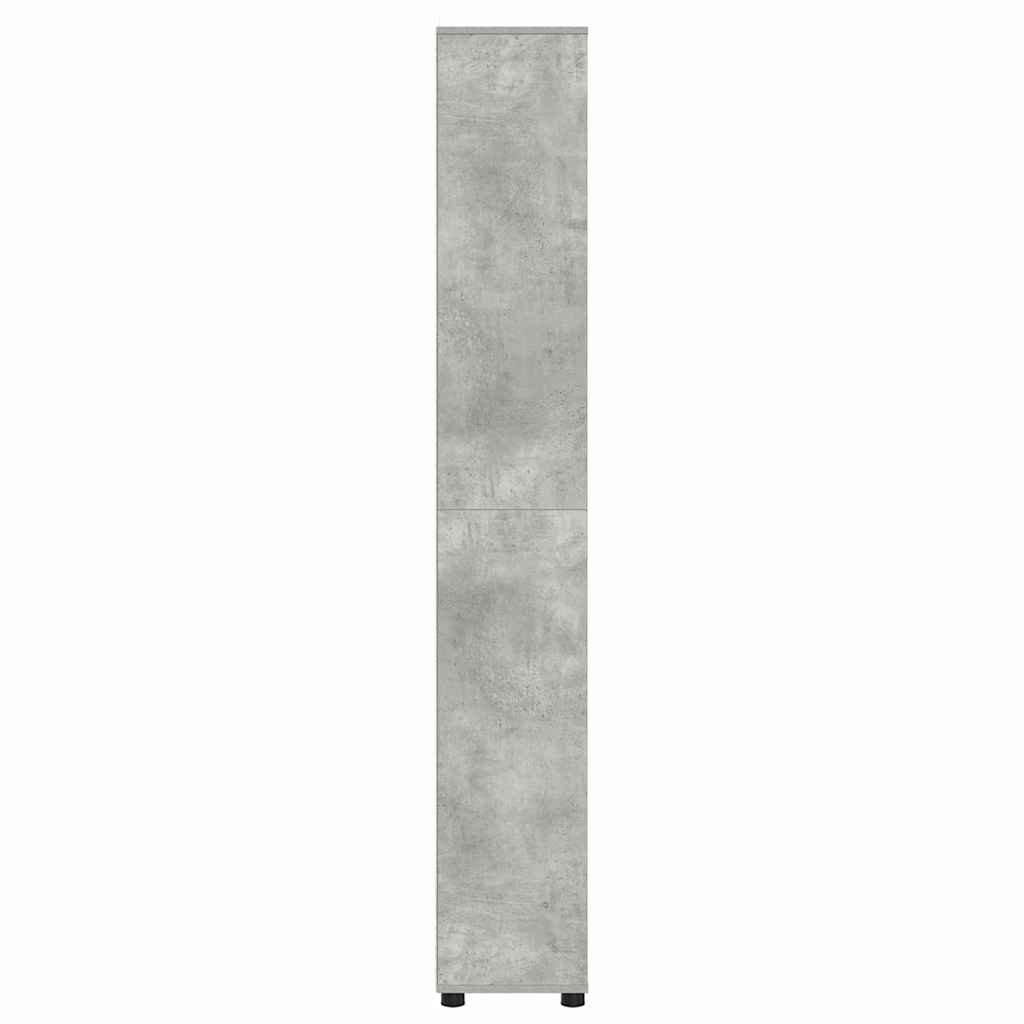 Badkamer Kast Beton Grijs 30,5 x 30 x 195 cm Bewerkt hout