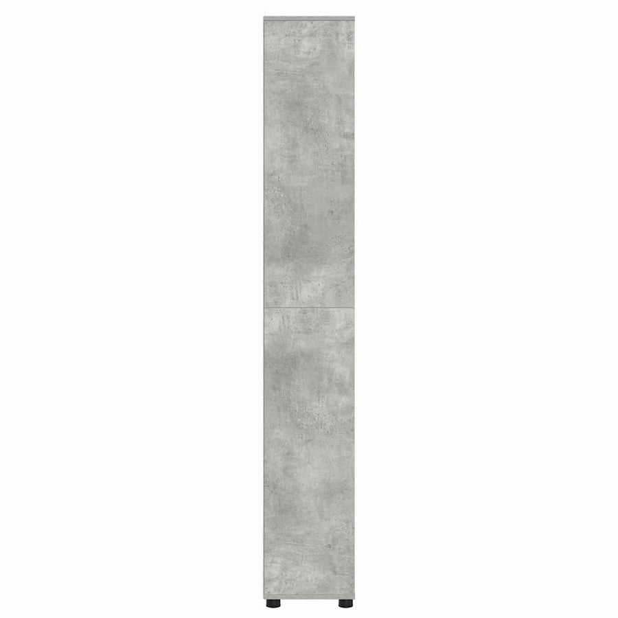 Badkamer Kast Beton Grijs 30,5 x 30 x 195 cm Bewerkt hout