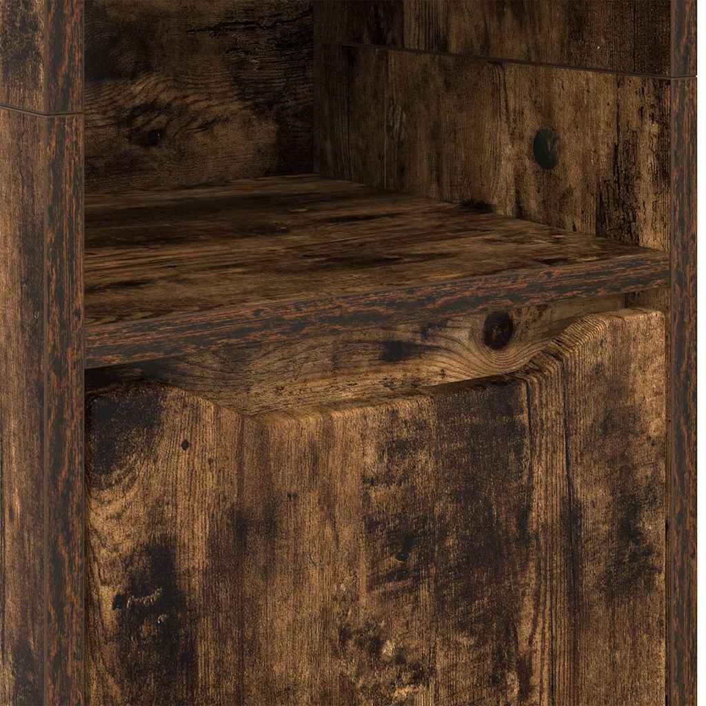Badkamer Kast Gerookt eiken 30,5 x 30 x 195 cm Bewerkt hout