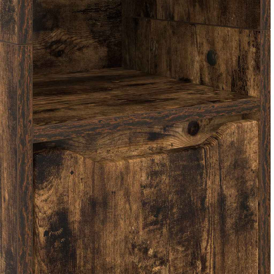 Badkamer Kast Gerookt eiken 30,5 x 30 x 195 cm Bewerkt hout