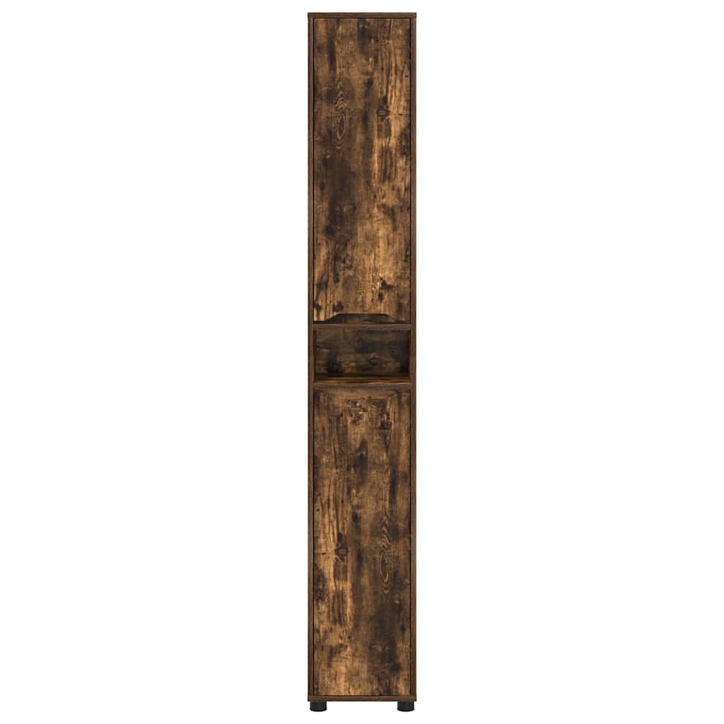 Badkamer Kast Gerookt eiken 30,5 x 30 x 195 cm Bewerkt hout