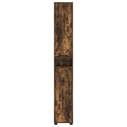 Badkamer Kast Gerookt eiken 30,5 x 30 x 195 cm Bewerkt hout