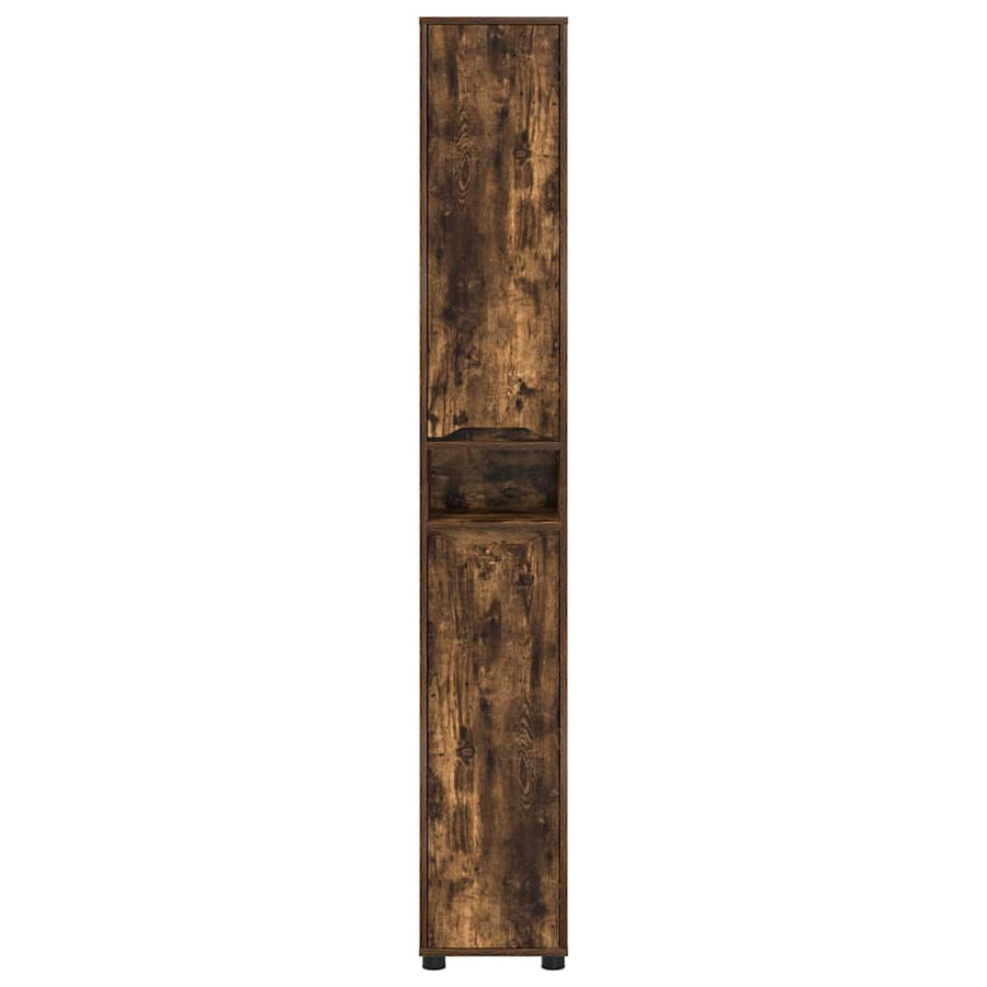 Badkamer Kast Gerookt eiken 30,5 x 30 x 195 cm Bewerkt hout