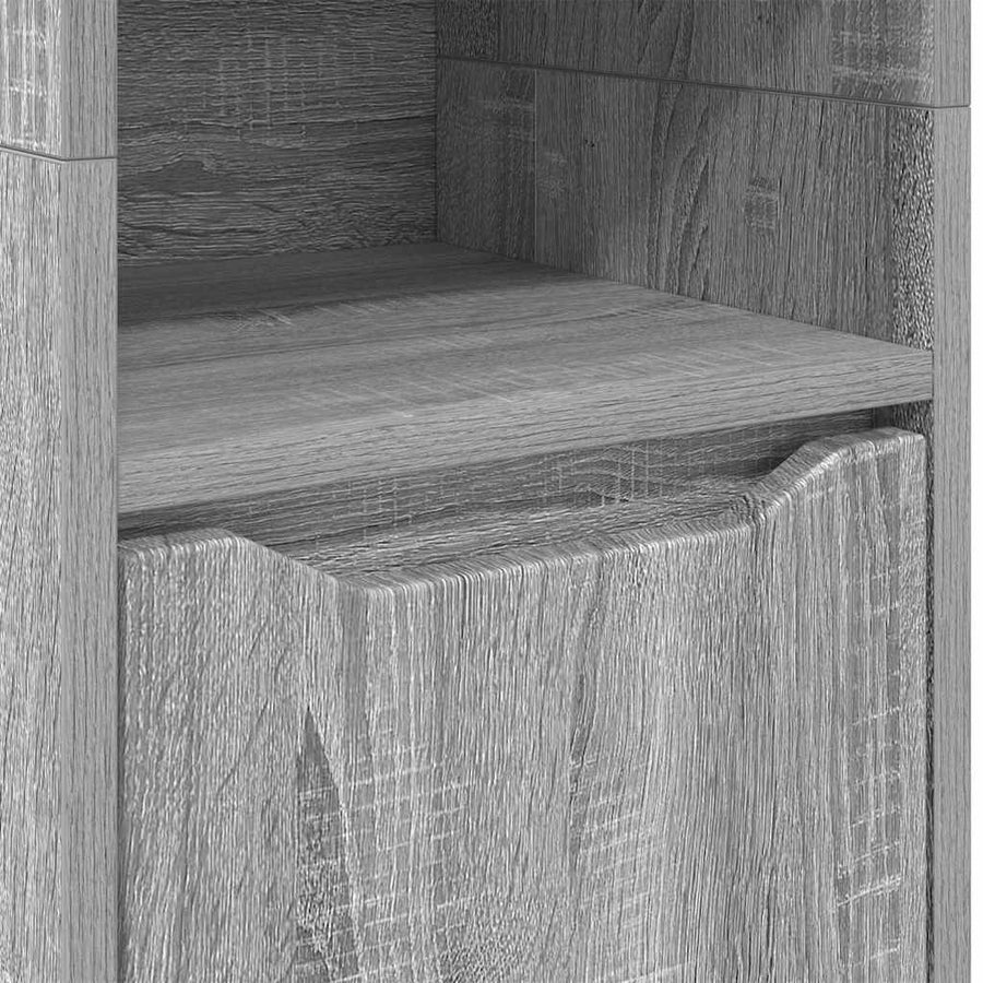 Badkamer Kast Grijs Sonoma 30,5 x 30 x 195 cm Bewerkt hout