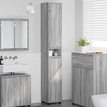 Badkamer Kast Grijs Sonoma 30,5 x 30 x 195 cm Bewerkt hout