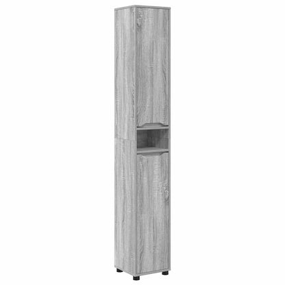 Badkamer Kast Grijs Sonoma 30,5 x 30 x 195 cm Bewerkt hout