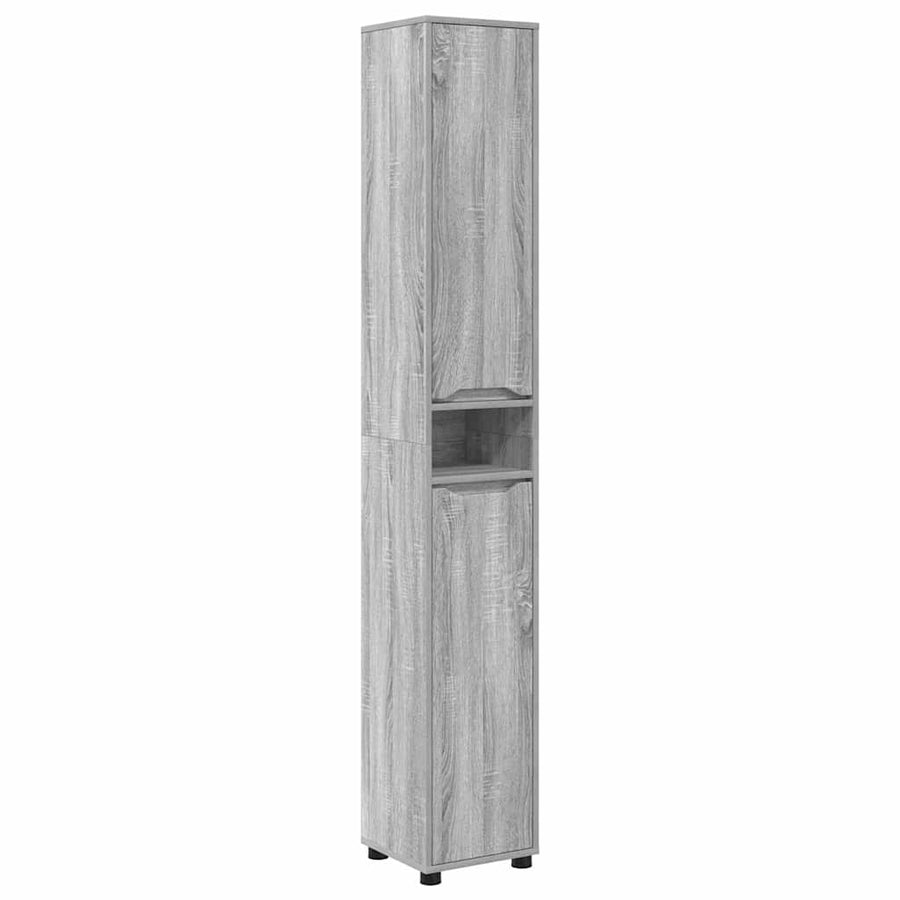 Badkamer Kast Grijs Sonoma 30,5 x 30 x 195 cm Bewerkt hout