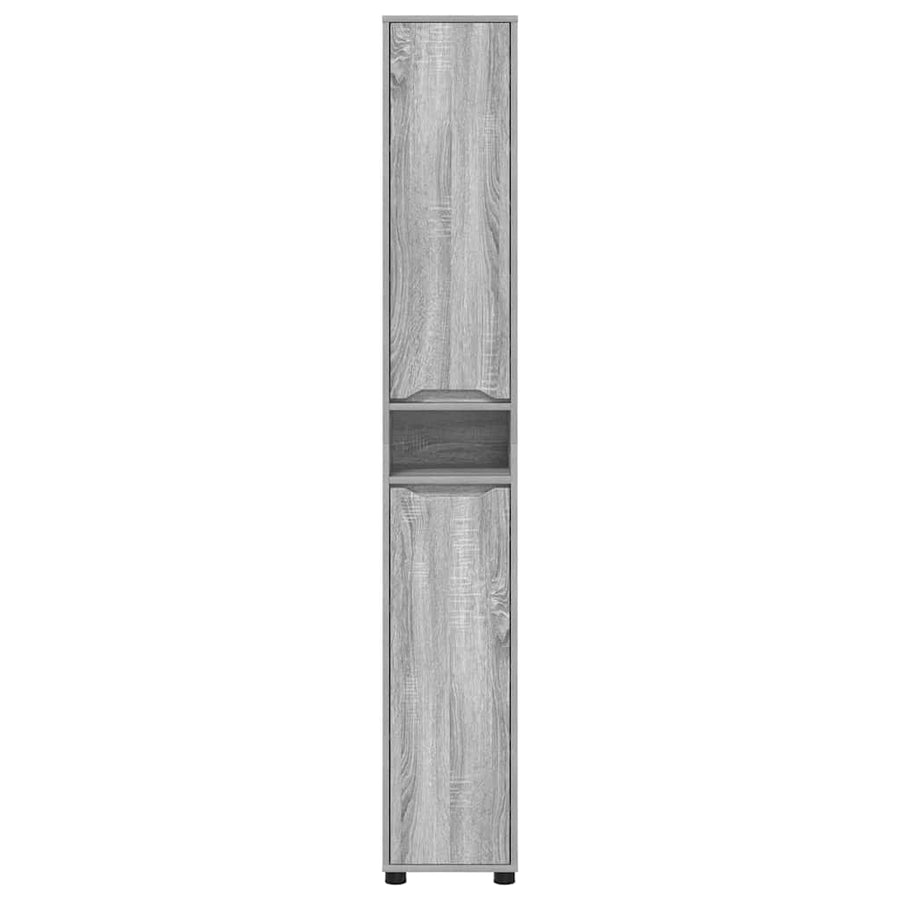 Badkamer Kast Grijs Sonoma 30,5 x 30 x 195 cm Bewerkt hout