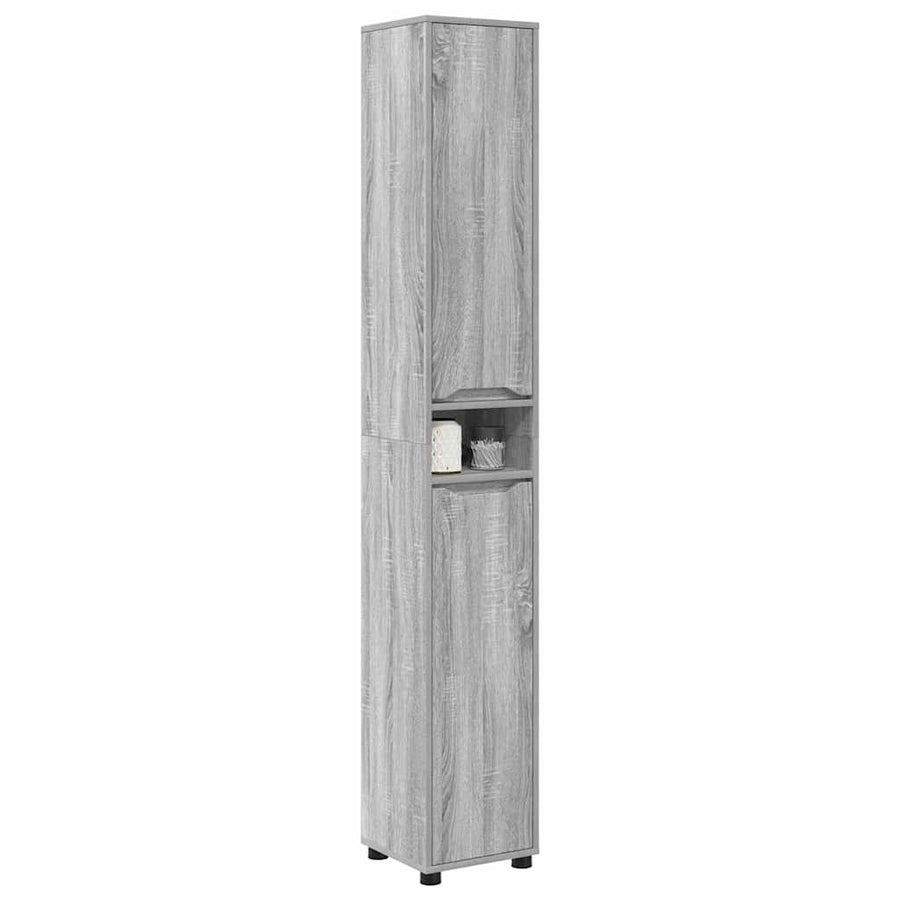 Badkamer Kast Grijs Sonoma 30,5 x 30 x 195 cm Bewerkt hout