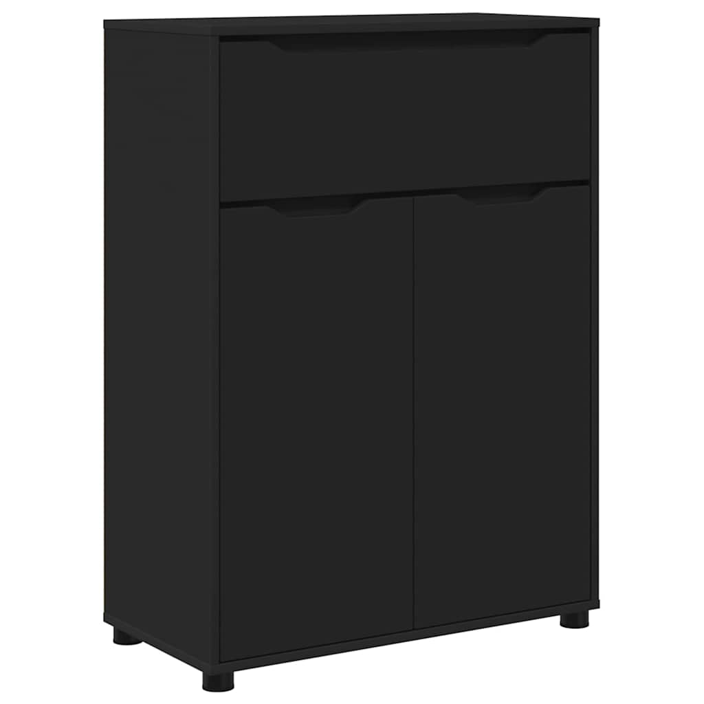 Badkamer Kast met lade Zwart 72,5 x 36,5 x 100 cm Bewerkt hout