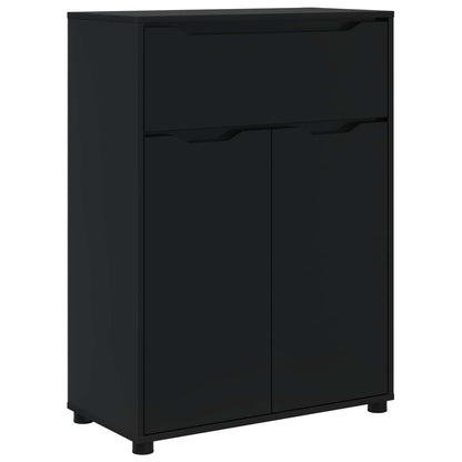 Badkamer Kast met lade Zwart 72,5 x 36,5 x 100 cm Bewerkt hout