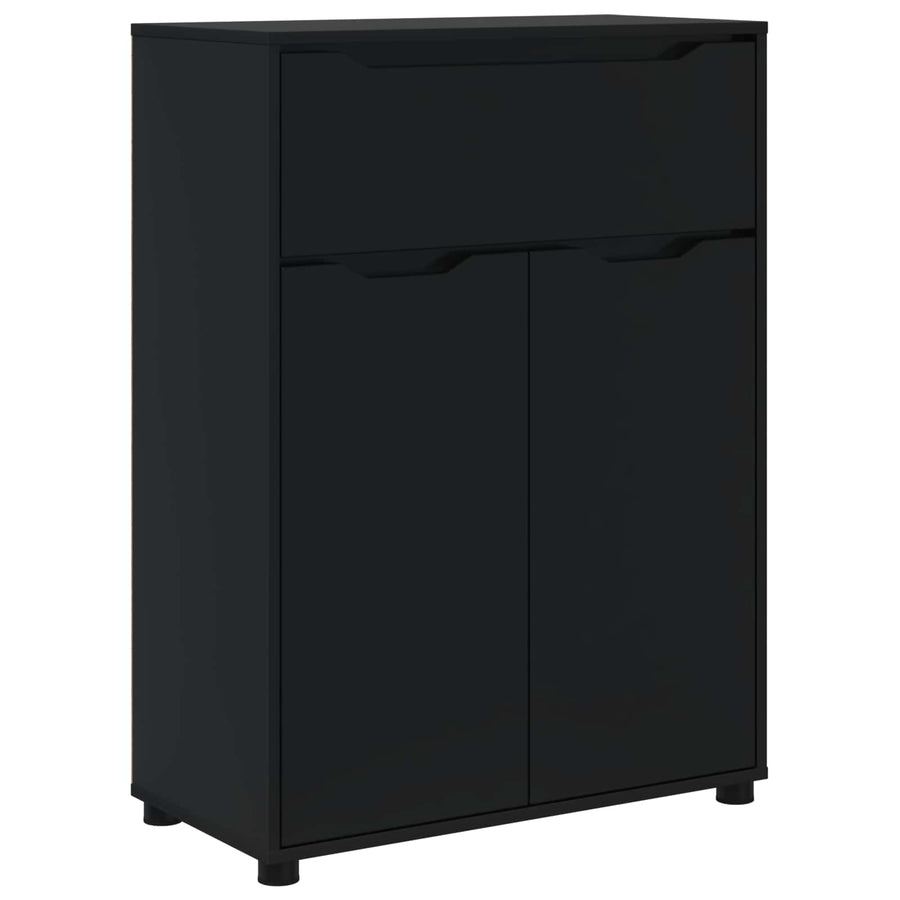Badkamer Kast met lade Zwart 72,5 x 36,5 x 100 cm Bewerkt hout