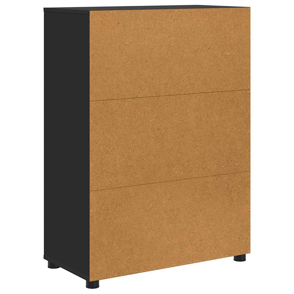 Badkamer Kast met lade Zwart 72,5 x 36,5 x 100 cm Bewerkt hout