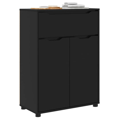Badkamer Kast met lade Zwart 72,5 x 36,5 x 100 cm Bewerkt hout