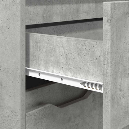 Badkamer Kast Beton Grijs 72,5 x 36,5 x 100 cm Bewerkt hout