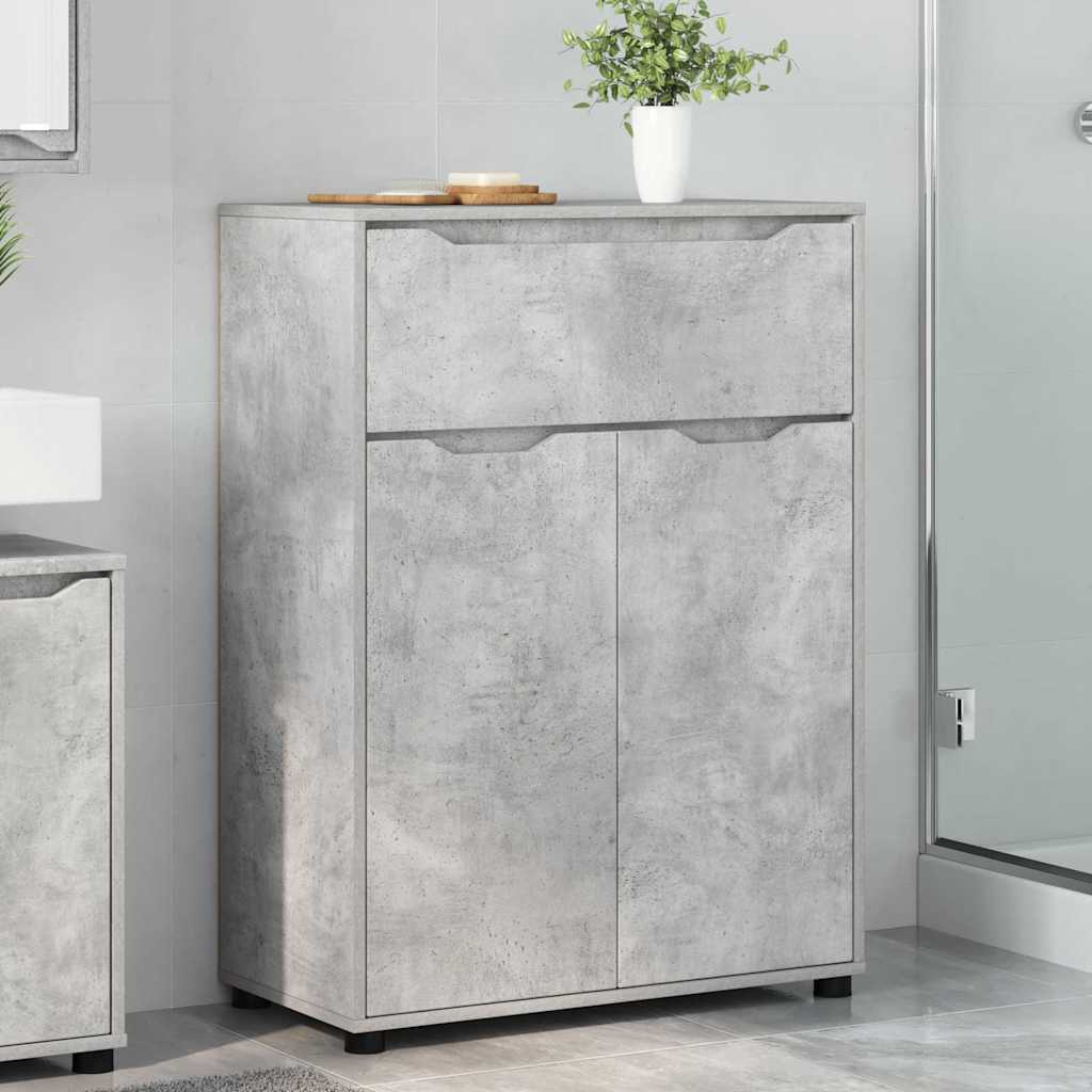 Badkamer Kast Beton Grijs 72,5 x 36,5 x 100 cm Bewerkt hout
