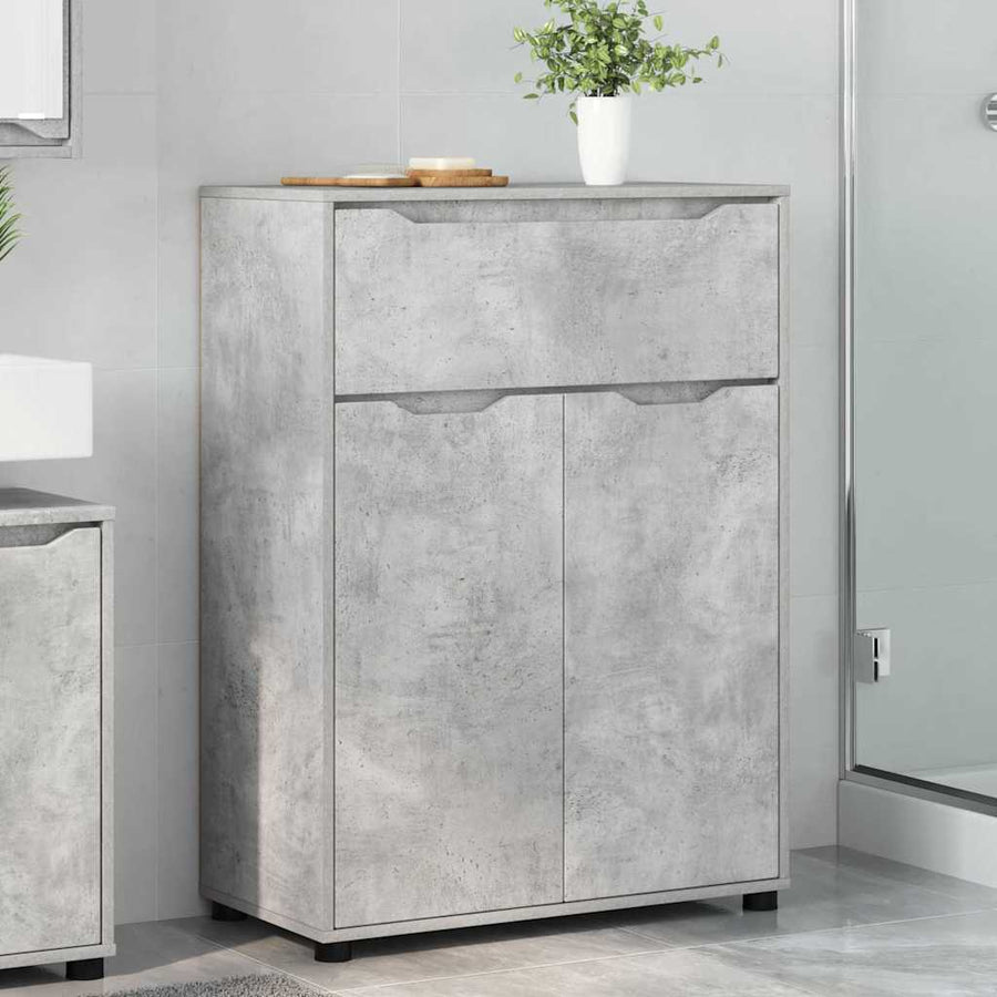 Badkamer Kast Beton Grijs 72,5 x 36,5 x 100 cm Bewerkt hout