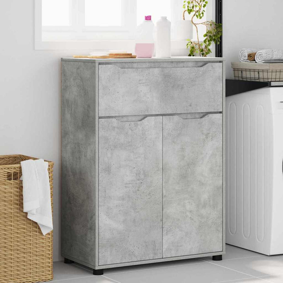 Badkamer Kast Beton Grijs 72,5 x 36,5 x 100 cm Bewerkt hout