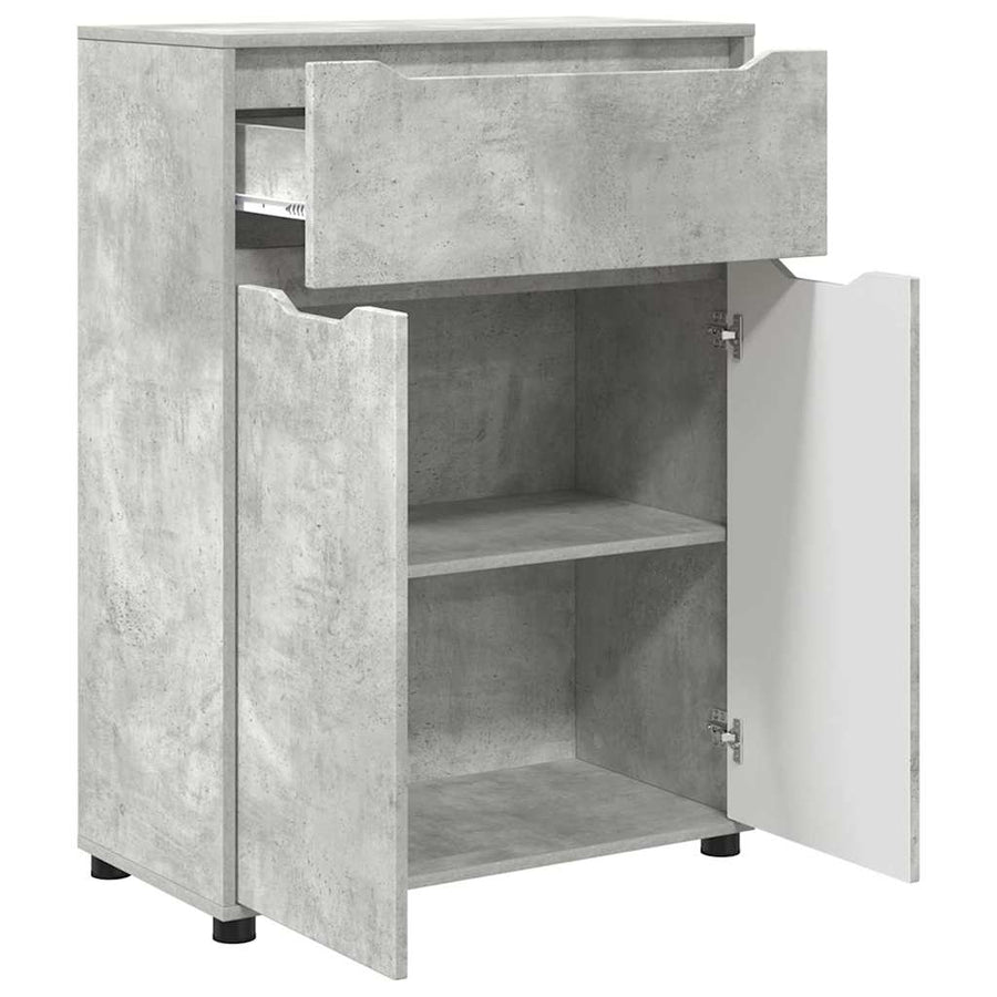 Badkamer Kast Beton Grijs 72,5 x 36,5 x 100 cm Bewerkt hout