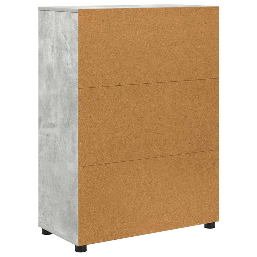 Badkamer Kast Beton Grijs 72,5 x 36,5 x 100 cm Bewerkt hout