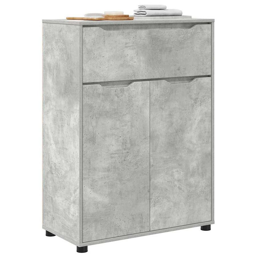 Badkamer Kast Beton Grijs 72,5 x 36,5 x 100 cm Bewerkt hout