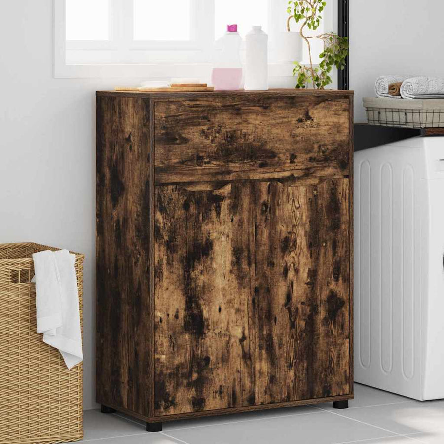 Badkamer Kast Gerookt eiken 72,5 x 36,5 x 100 cm Bewerkt hout