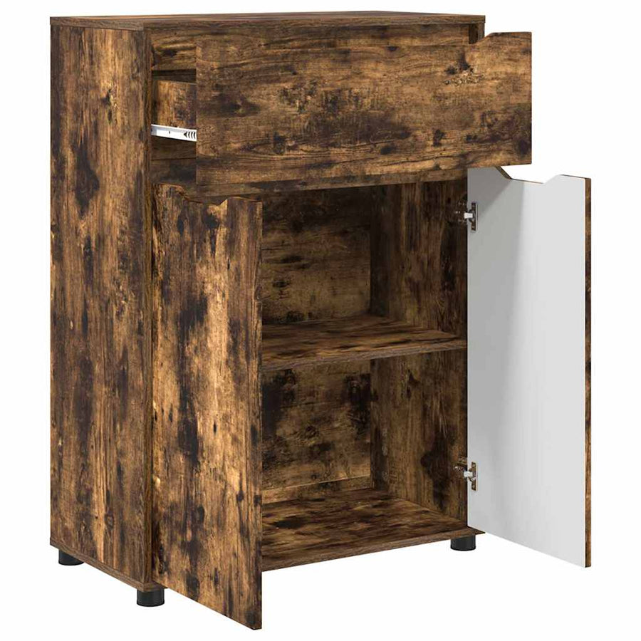 Badkamer Kast Gerookt eiken 72,5 x 36,5 x 100 cm Bewerkt hout