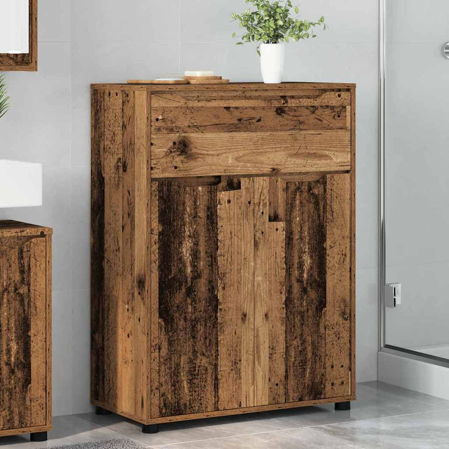 Badkamer Kast Oud Hout 72,5 x 36,5 x 100 cm Bewerkt hout