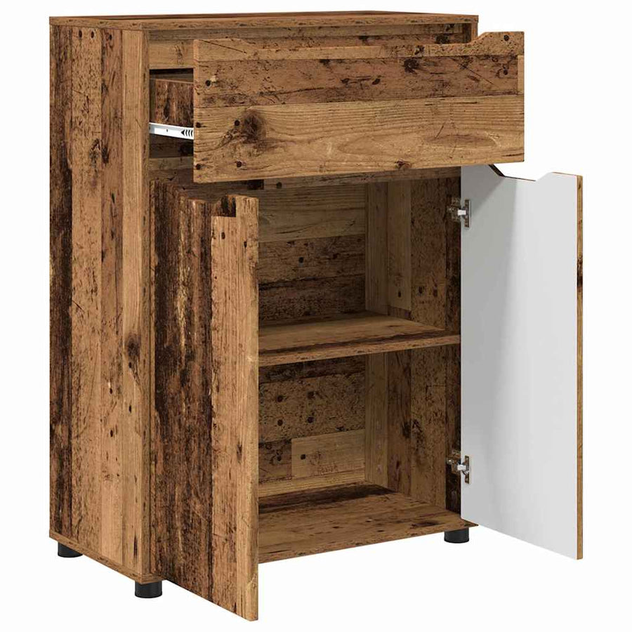 Badkamer Kast Oud Hout 72,5 x 36,5 x 100 cm Bewerkt hout